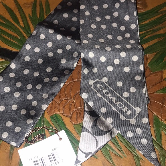 NWT Coach 100% Silk Scarf - Picture 3 of 5